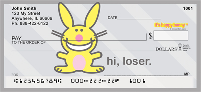 It's Happy Bunny More Insults Personal Checks