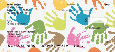 Kids Hand Prints Personal Checks