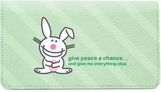 It's Happy Bunny Peace Leather Cover