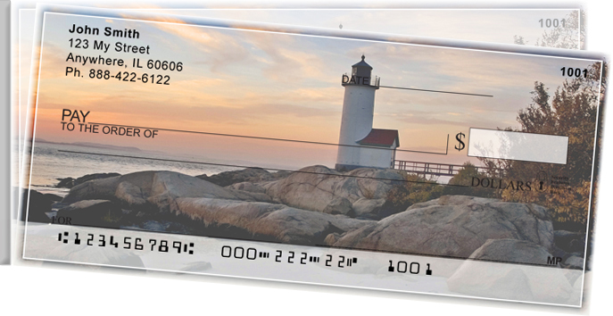 Lighthouses Scenic Views Side Tear Personal Checks