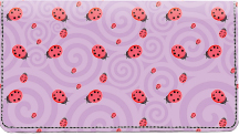 Ladybugs on Parade Leather Checkbook Cover