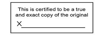 Certified Copy Signature Stamp