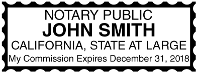 California Public Notary Rectangle Stamp