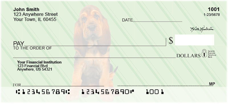Bloodhound Pups Personal Checks