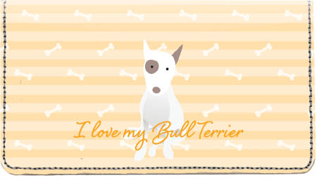 My Bull Terrier Loves Me Leather Cover