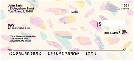 Abstract Feathers Personal Checks by EttaVee 