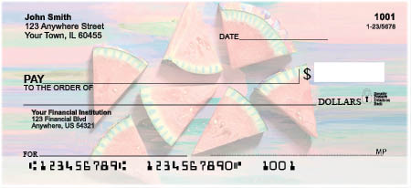 Summer Time Fruits Personal Checks by EttaVee 