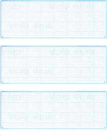 Teal Safety Blank 3 Per Page Laser Checks
