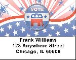 Republican Stars and Stripes Address Labels